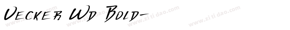 Vecker Wd Bold字体转换